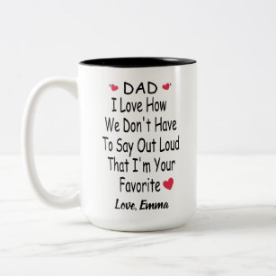 Funny Saying Gift For Dad  With Custom Name Two-Tone Coffee Mug