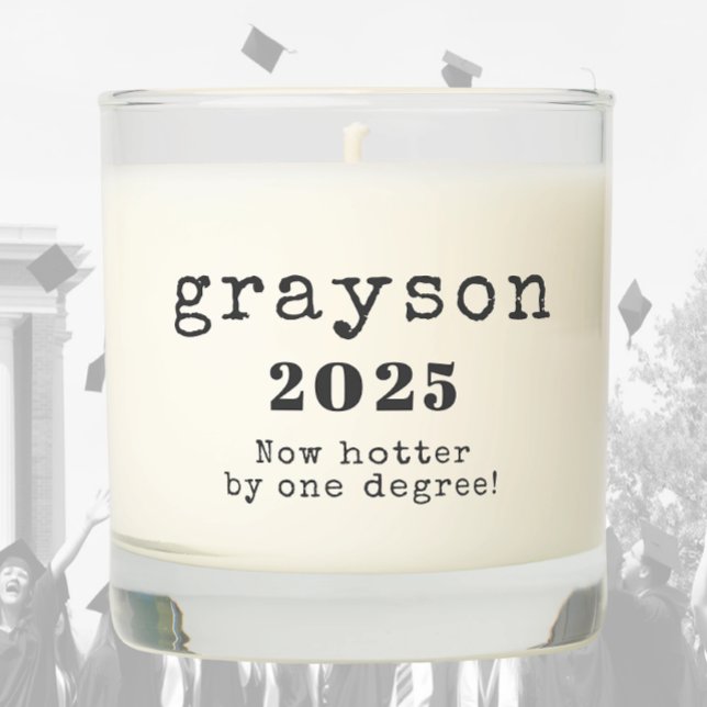 Funny Saying Graduates Name Date Scented Candle (Creator Uploaded)