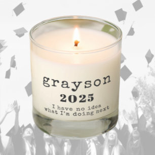 Funny Saying Graduation Name Date Scented Candle