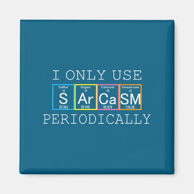 Funny Saying I Only Use Sarcasm Periodically Men W Magnet (Front)