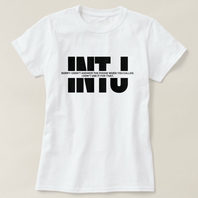 Funny Saying INTJ humor Minimalist INTJ Mind T-Shirt (Design Front)