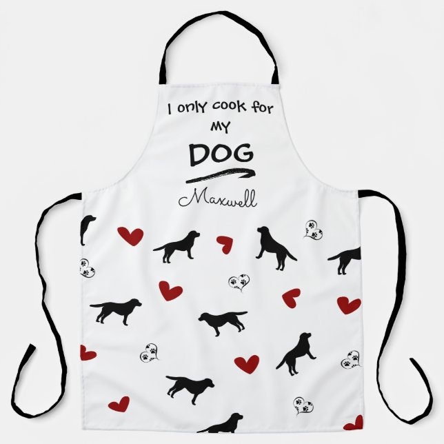 Funny Saying Labrador Retriever Personalized Apron (Front)
