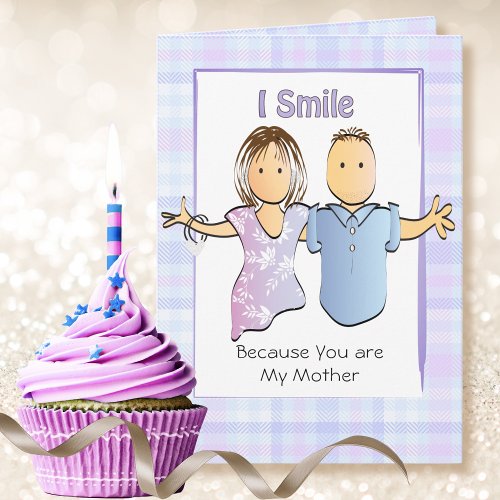 Funny Saying Mother Mom Cartoon from Son Birthday  Card