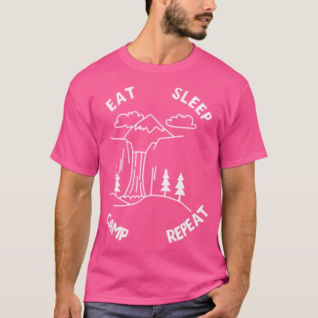 Funny Saying Mountains Camping Hiking T-Shirt (Front)