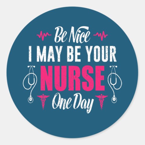 Funny Saying Nurses Future Registered Nurse RN Classic Round Sticker