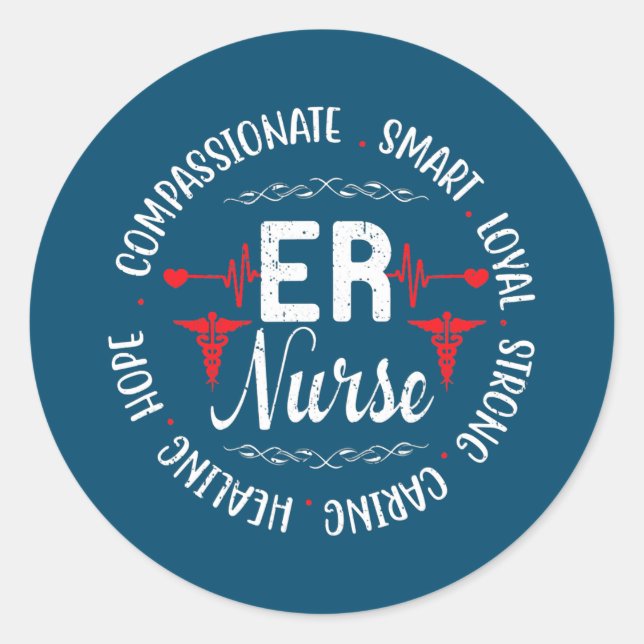 Funny Saying Nurses RN Registered Nurse Nursing Classic Round Sticker (Front)
