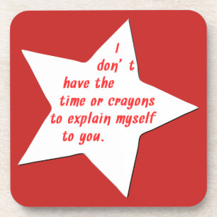 Funny Saying or Quote For Coffee Lovers Beverage Coaster
