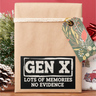 Funny Saying Sarcastic Gen X Lots of Memories No  Rectangular Sticker