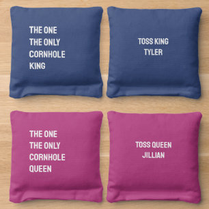 Funny Saying, Slogan, Name, 2 Sided Custom Text Cornhole Bags