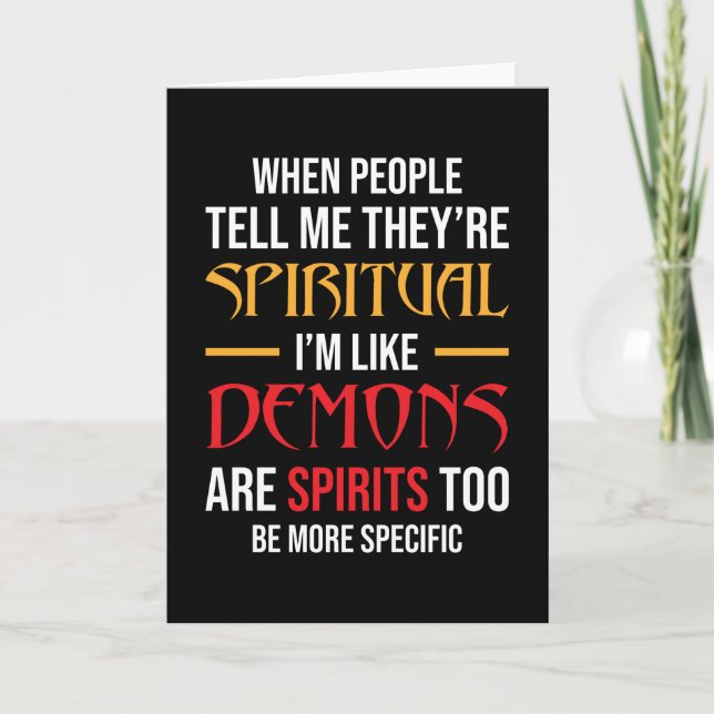 Funny Saying Spiritual Spirituality Card (Front)