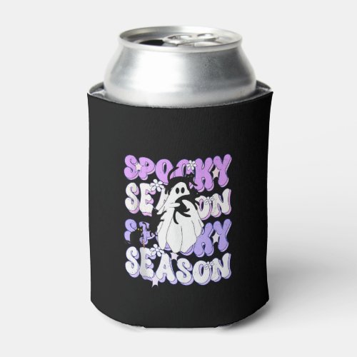 Funny Saying Spooky Season Halloween Cat Ghost Wom Can Cooler