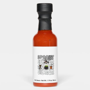 Funny Saying Spooky Season Halloween Cat Ghost Wom Hot Sauces