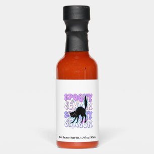 Funny Saying Spooky Season Halloween Cat Lover Wom Hot Sauces