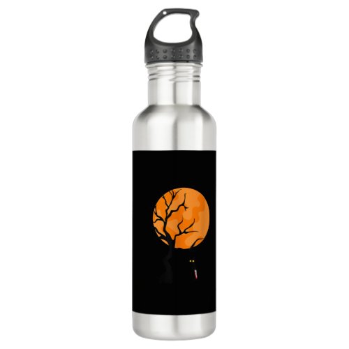 Funny Saying Spooky Season Halloween Cat Lover Wom Stainless Steel Water Bottle