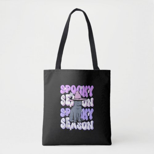 Funny Saying Spooky Season Halloween Cat Lover Wom Tote Bag