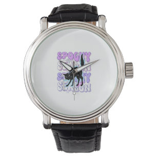 Funny Saying Spooky Season Halloween Cat Lover Wom Watch