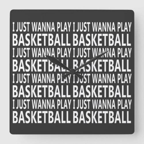 Funny sayings about basketball palyer square wall clock