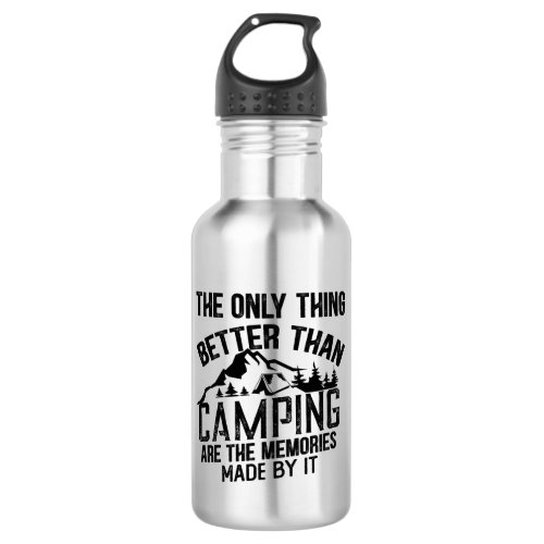 Funny sayings about camping stainless steel water bottle