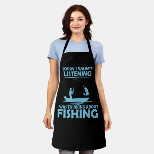 Funny sayings about fishing apron