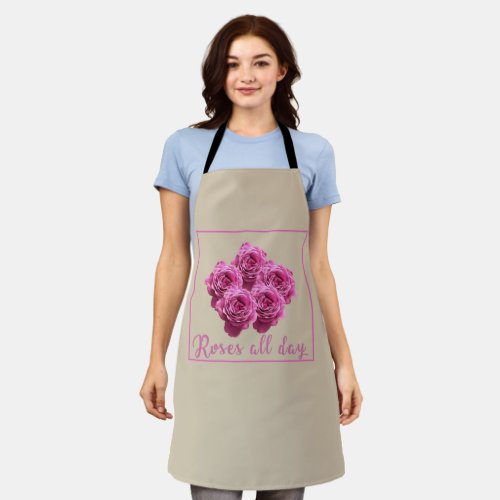 Funny sayings about roses and love apron