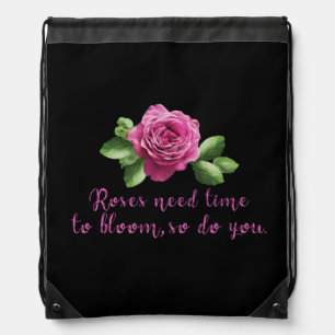 Funny sayings about roses and love drawstring bag