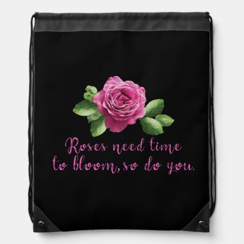 Funny sayings about roses and love drawstring bag