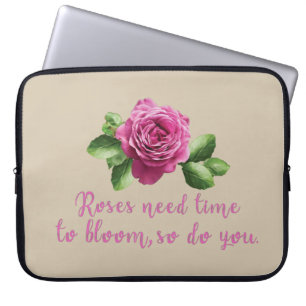 Funny sayings about roses and love laptop sleeve