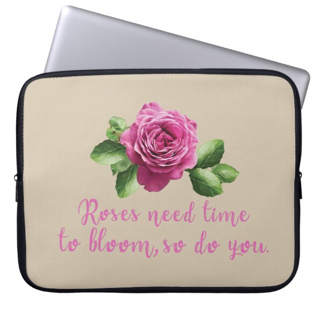 Funny sayings about roses and love laptop sleeve (Front)