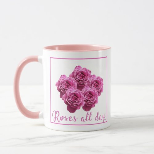 Funny sayings about roses and love mug