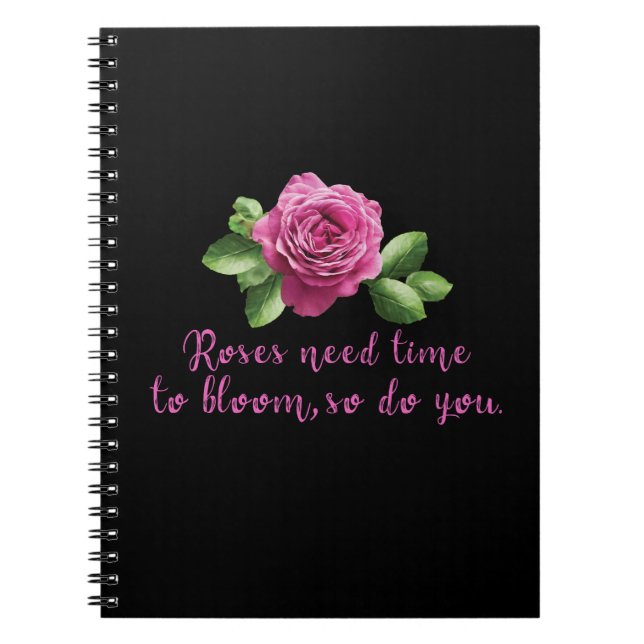 Funny sayings about roses and love notebook (Front)