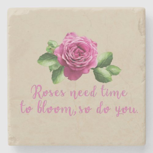 Funny sayings about roses and love stone coaster