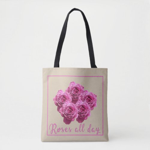 Funny sayings about roses and love tote bag