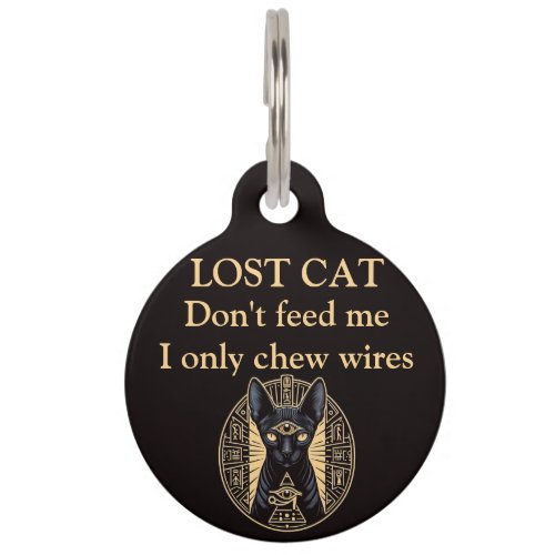 Funny Sayings Custom Lost Pet ID Tag Sphynx Cat