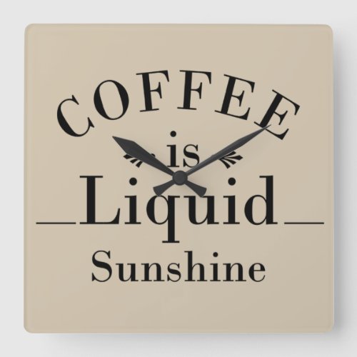 funny sayings for coffee square wall clock