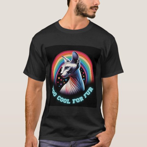 Funny Sayings Mens T_shirt  Sphynx Cat Art Cool