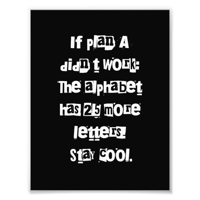 Funny Sayings Sarcasm Lover Gifts - Typography Art Photo Print (Front)