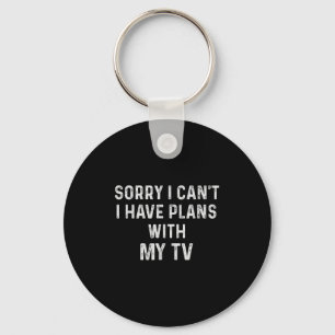 Funny Sayings Shirts Sorry I Can't I Have Plans Wi Keychain