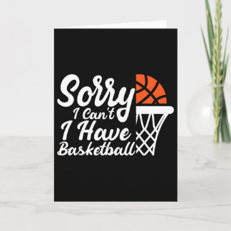 Funny Sayings Sorry I Can't I Have Sketll Design  Card