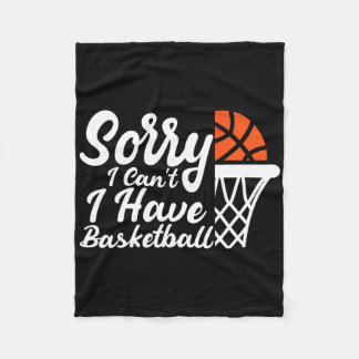 Funny Sayings Sorry I Can't I Have Sketll Design Fleece Blanket