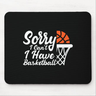 Funny Sayings Sorry I Can't I Have Sketll Design Mouse Pad