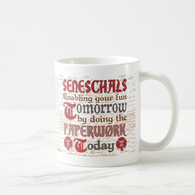 Funny SCA Seneschal Paperwork Coffee Mug (Right)