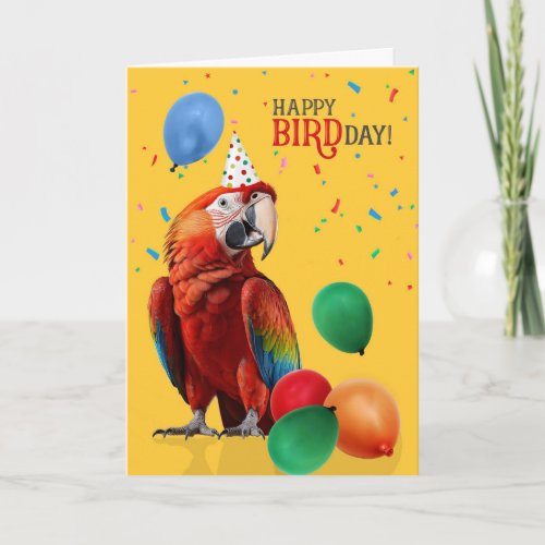 Funny Scarlet Macaw Parrot Birthday