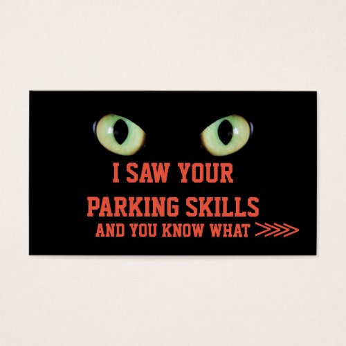 Funny scary animal look sarcasm parking card