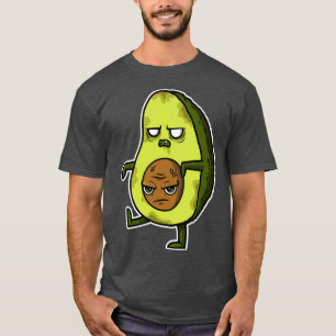 Funny Scary Avocado Slice Monster Organic Food Hea T-Shirt