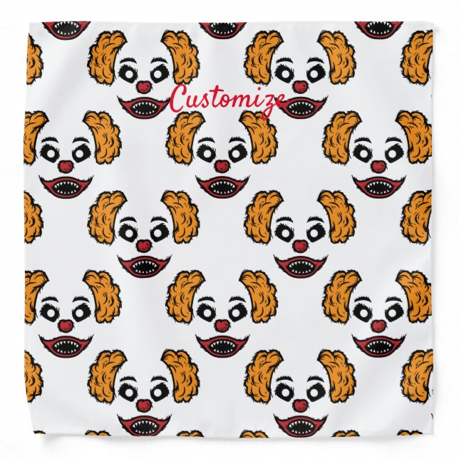 Funny Scary Clown Thunder_Cove Bandana (Front)
