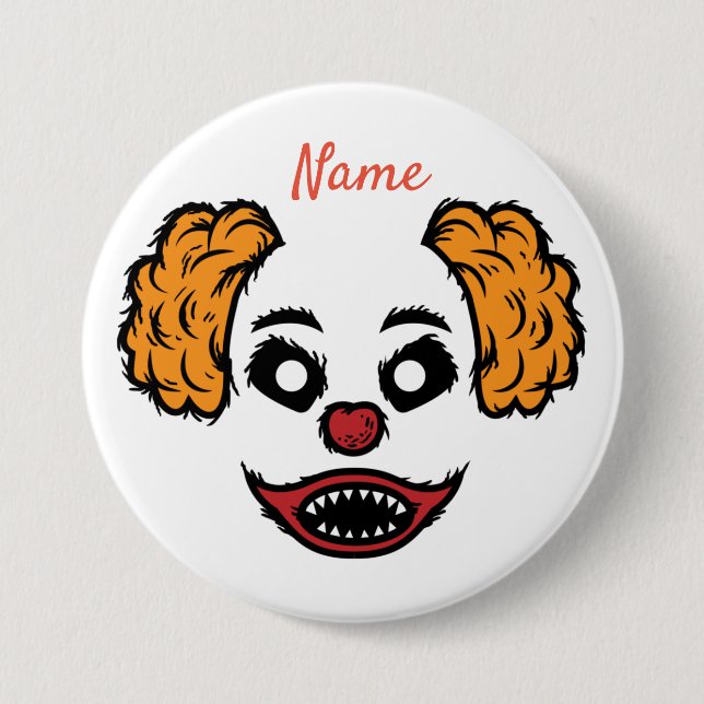 Funny Scary Clown Thunder_Cove Button (Front)