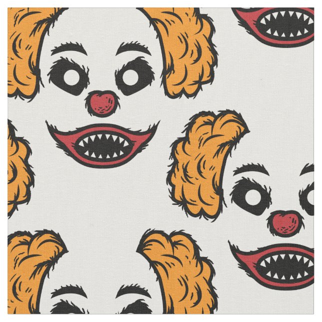 Funny Scary Clown Thunder_Cove  Fabric (Close Up)