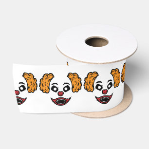 Funny Scary Clown Thunder_Cove Satin Ribbon