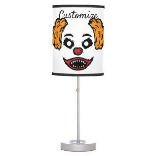 Funny Scary Clown Thunder_Cove Table Lamp