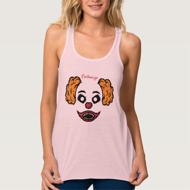 Funny Scary Clown Thunder_Cove Tank Top (Front)